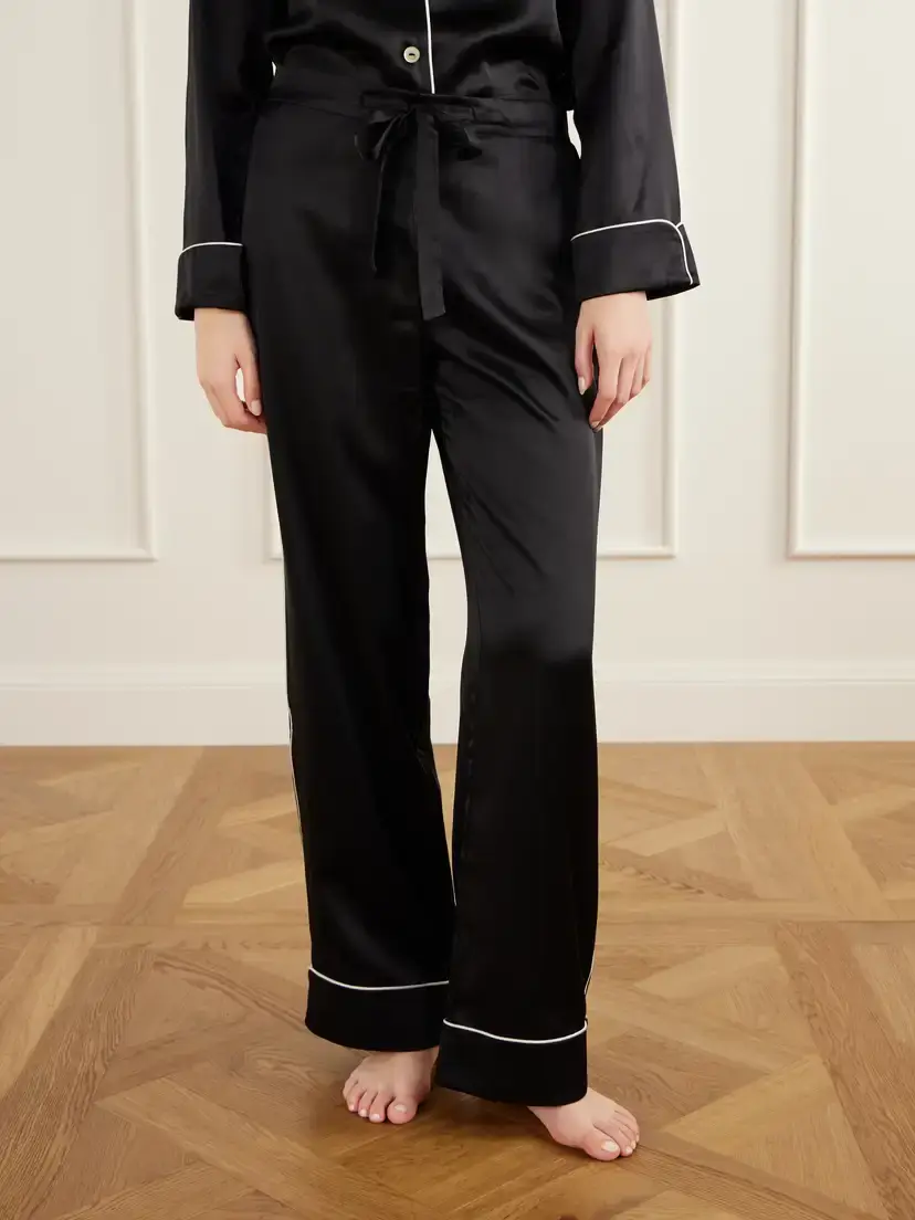 Olivia von Halle Coco Silk-satin Pajama Set | Thumbnail 2 Olivia von Halle Coco Silk-satin Pajama Set | Thumbnail 2