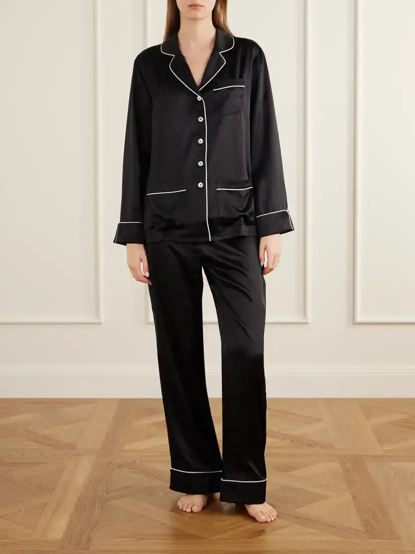 Olivia von Halle Coco Silk-satin Pajama Set | Thumbnail 3 Olivia von Halle Coco Silk-satin Pajama Set | Thumbnail 3