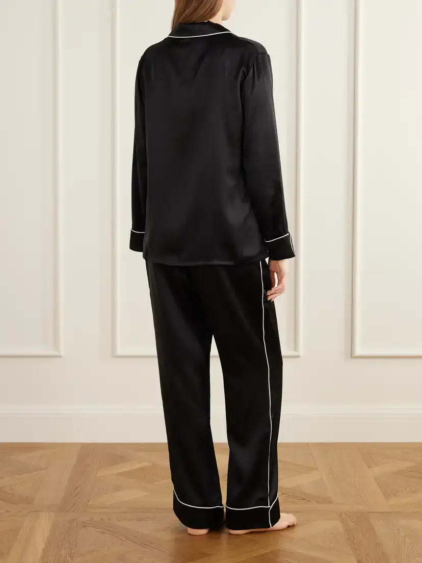 Olivia von Halle Coco Silk-satin Pajama Set | Thumbnail 4 Olivia von Halle Coco Silk-satin Pajama Set | Thumbnail 4