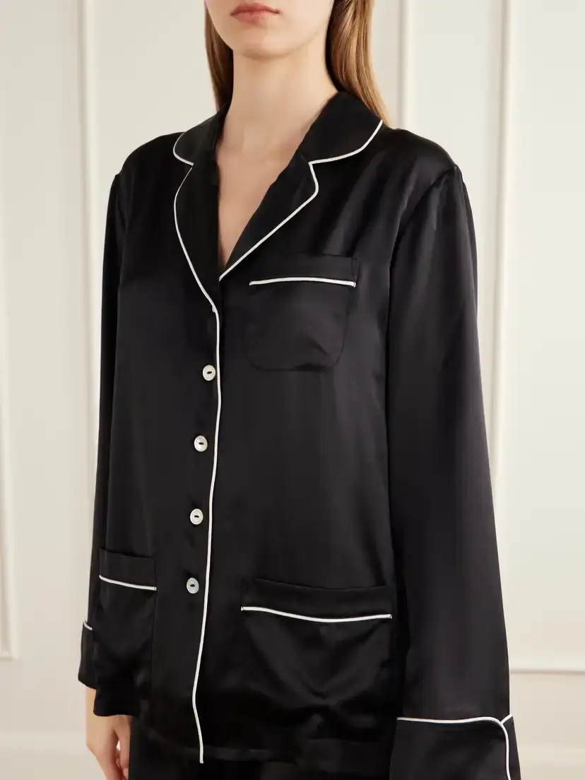 Olivia von Halle Coco Silk-satin Pajama Set | Thumbnail 5 Olivia von Halle Coco Silk-satin Pajama Set | Thumbnail 5