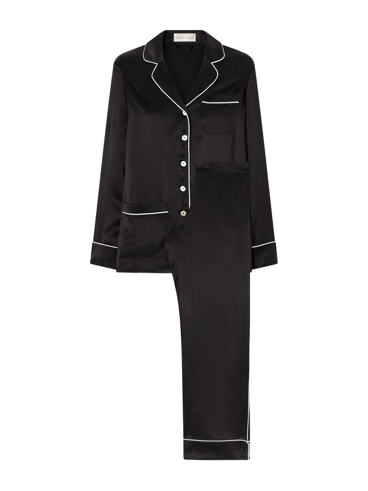 Olivia von Halle Coco Silk-satin Pajama Set