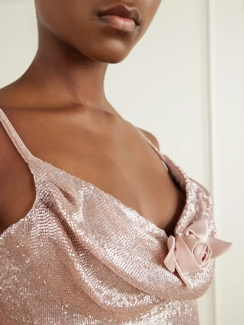 Wiederhoeft Maggi Floral-appliquéd Bead-embellished Mini Dress | Thumbnail 4 Wiederhoeft Maggi Floral-appliquéd Bead-embellished Mini Dress | Thumbnail 4