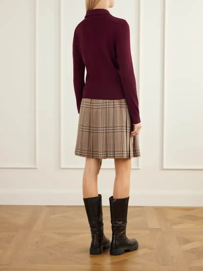 Burberry Mandy Ribbed-detail Wool Polo Sweater | Thumbnail 4 Burberry Mandy Ribbed-detail Wool Polo Sweater | Thumbnail 4