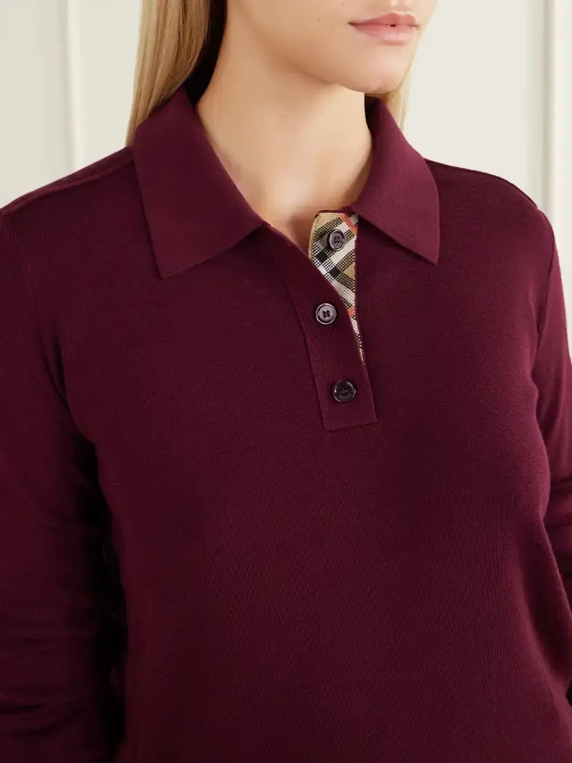 Burberry Mandy Ribbed-detail Wool Polo Sweater | Thumbnail 5 Burberry Mandy Ribbed-detail Wool Polo Sweater | Thumbnail 5