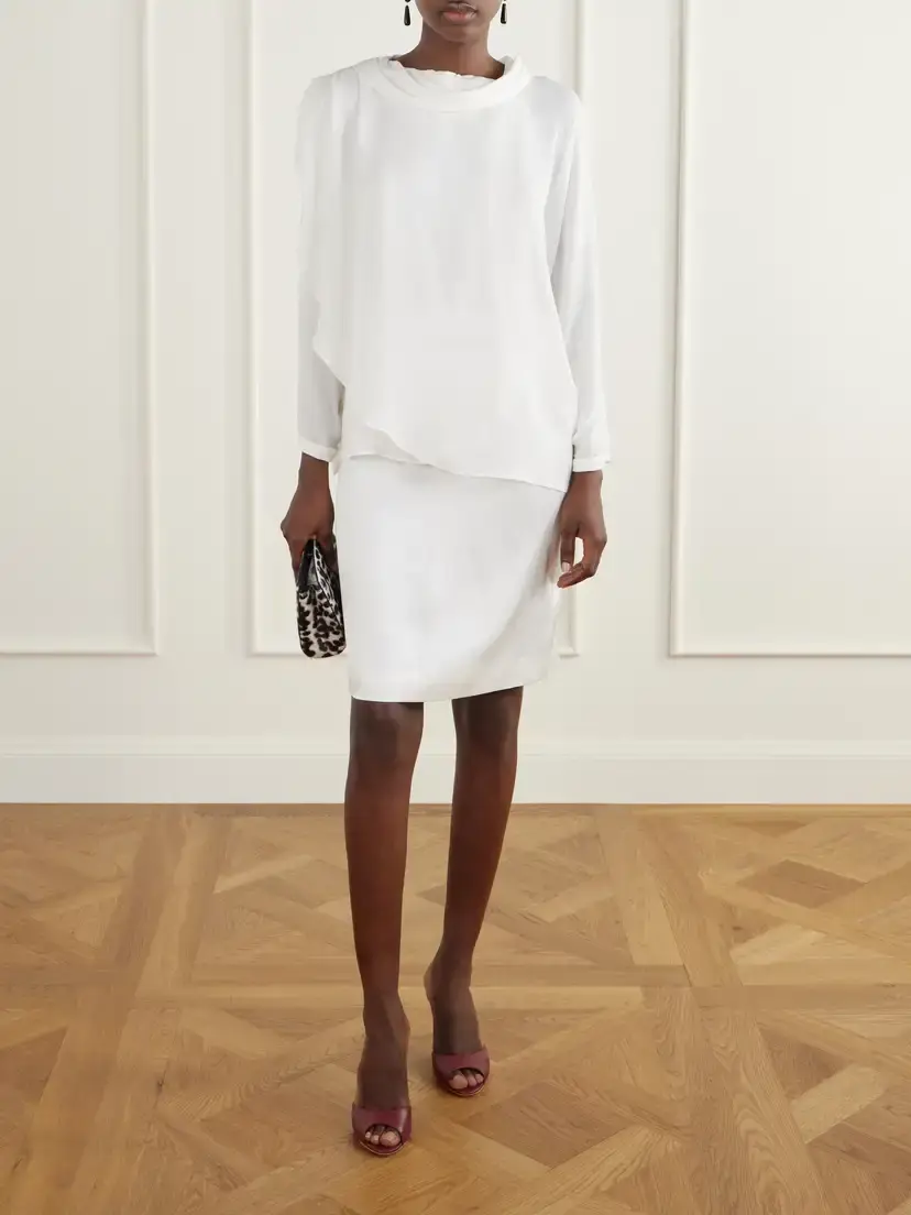 ANDRES OTALORA Una Luz Silk-georgette Blouse | Thumbnail 2