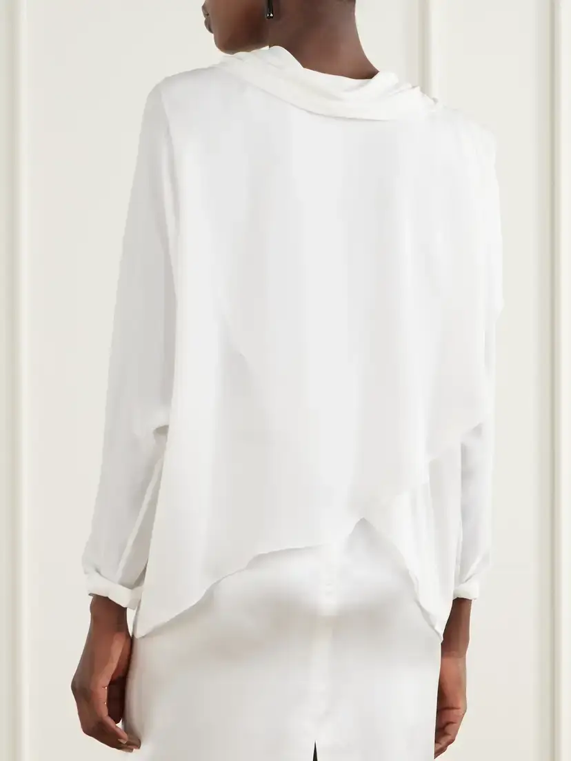 ANDRES OTALORA Una Luz Silk-georgette Blouse | Thumbnail 3