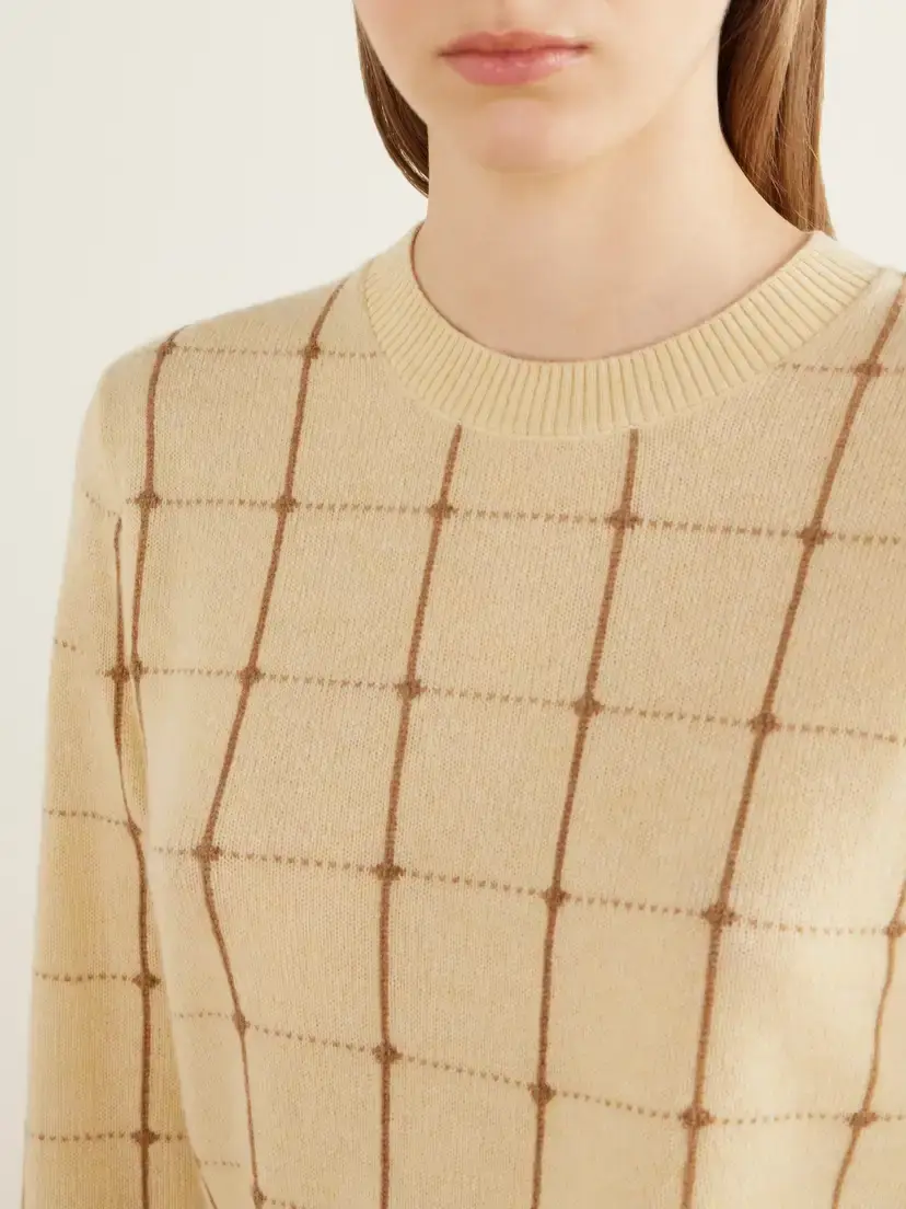Guest In Residence Checked Cashmere Sweater | Thumbnail 5 Guest In Residence Checked Cashmere Sweater | Thumbnail 5