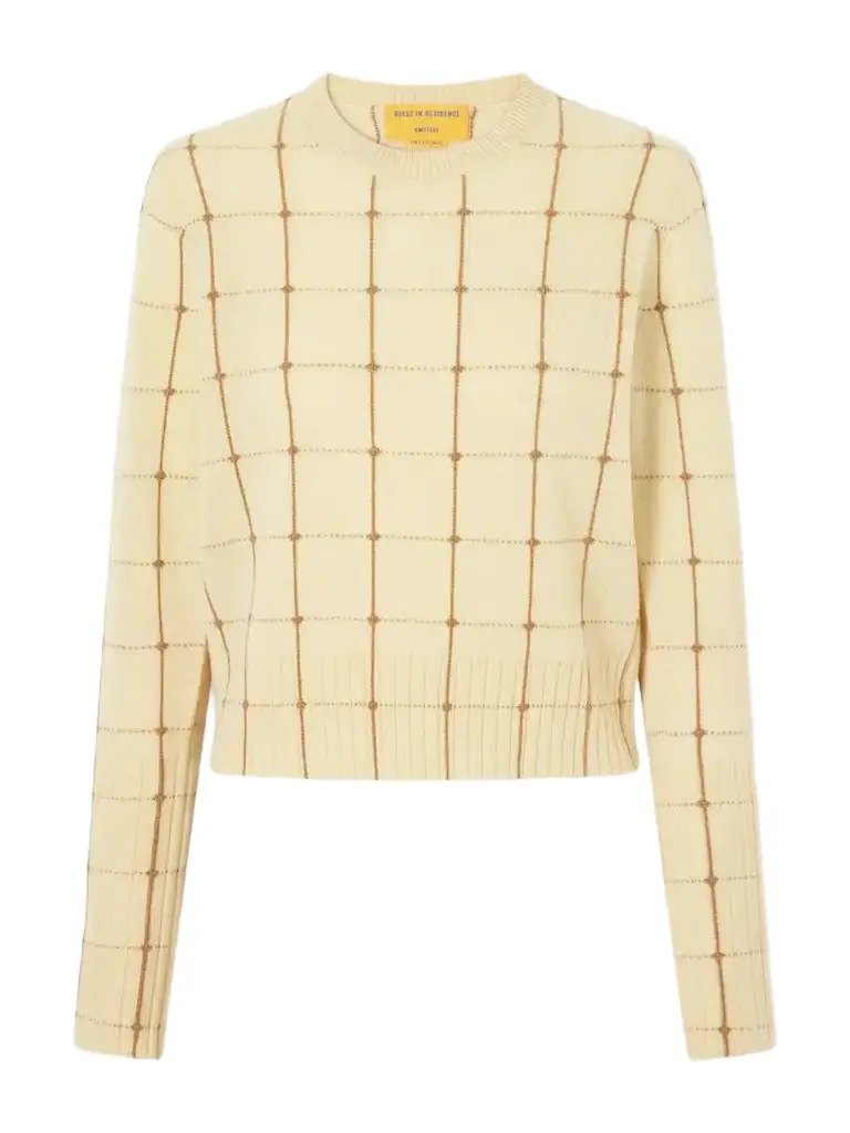 Guest In Residence Checked Cashmere Sweater
