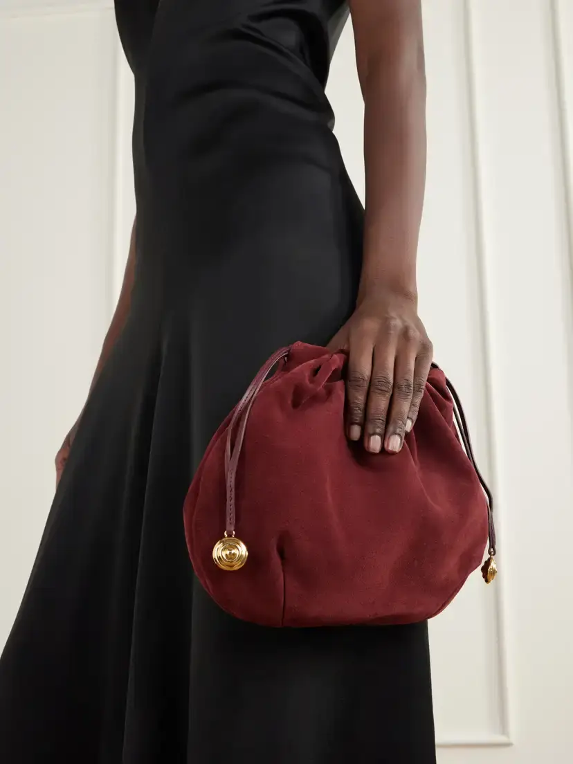 Liffner Charm Embellished Suede Clutch | Thumbnail 2 Liffner Charm Embellished Suede Clutch | Thumbnail 2