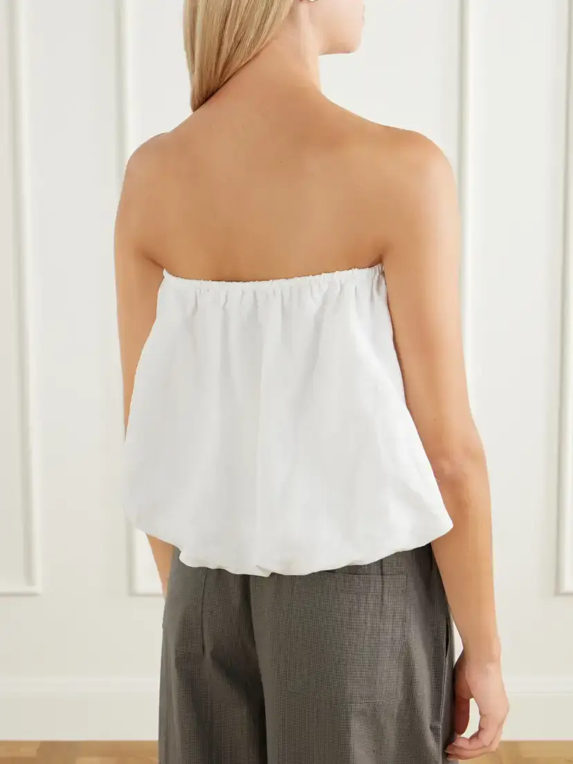 Deiji Studios Bubble Strapless Linen Bouse | Thumbnail 3 Deiji Studios Bubble Strapless Linen Bouse | Thumbnail 3