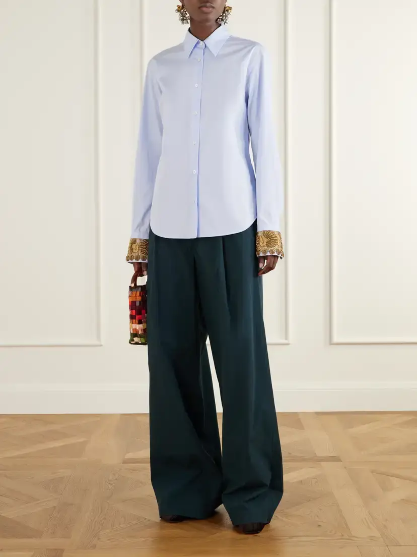 Dries Van Noten Cotton-poplin Wide-leg Pants | Thumbnail 2