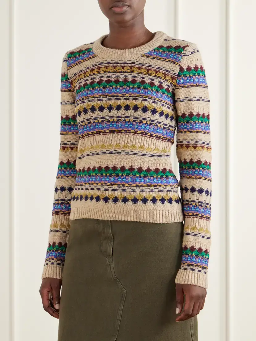 Dries Van Noten Intarsia-knit Wool Sweater | Thumbnail 3