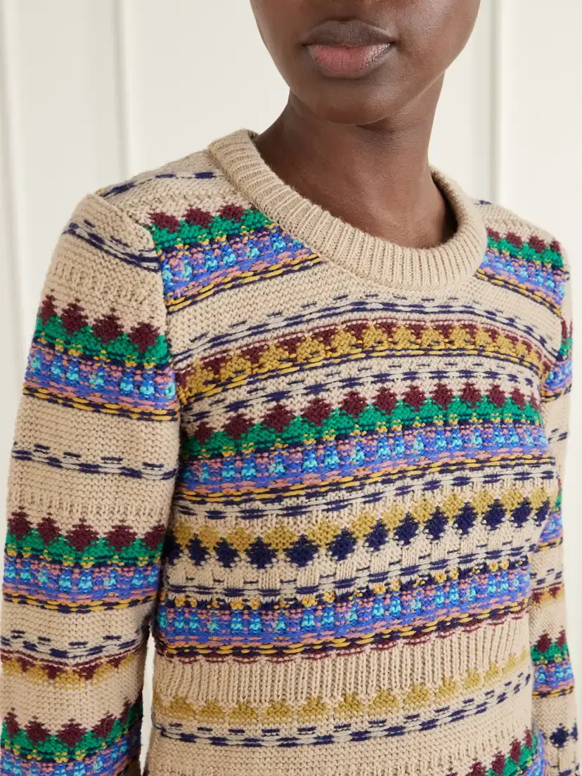 Dries Van Noten Intarsia-knit Wool Sweater | Thumbnail 5