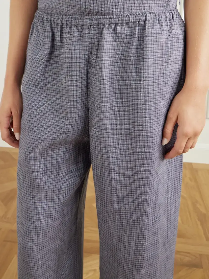 Deiji Studios Ease Checked Linen Straight-leg Pants | Thumbnail 5 Deiji Studios Ease Checked Linen Straight-leg Pants | Thumbnail 5