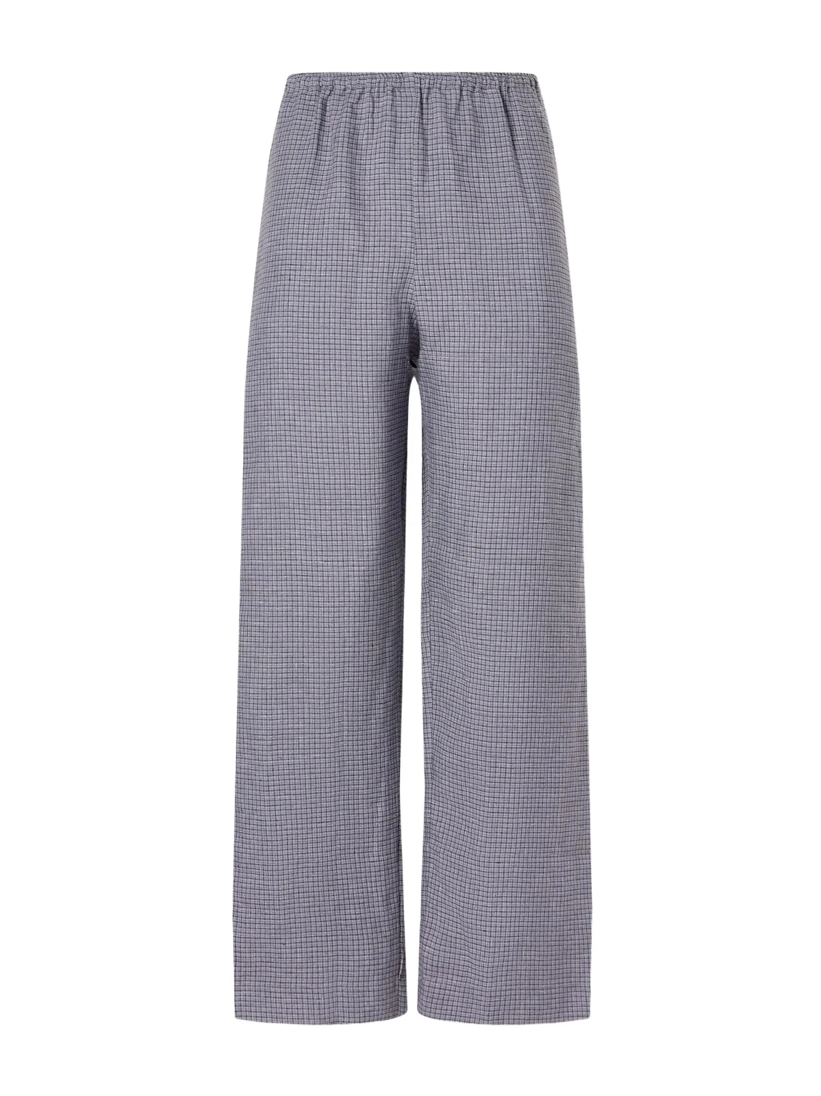Deiji Studios Ease Checked Linen Straight-leg Pants