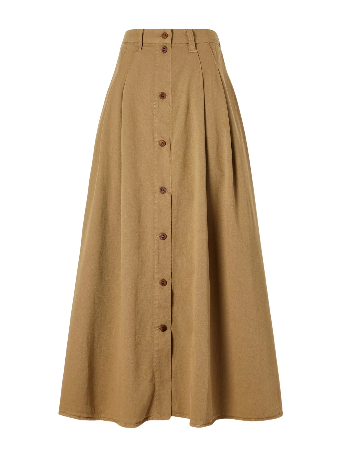 Jamie Haller The Venetian Pleated Cotton-twill Midi Skirt