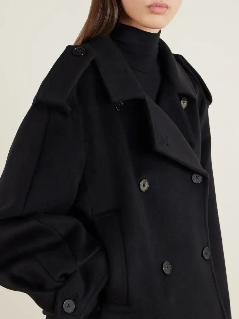 Arch4 Palace Wool Cashmere And Silk-blend Coat - Black | Thumbnail 5 Arch4 Palace Wool Cashmere And Silk-blend Coat - Black | Thumbnail 5