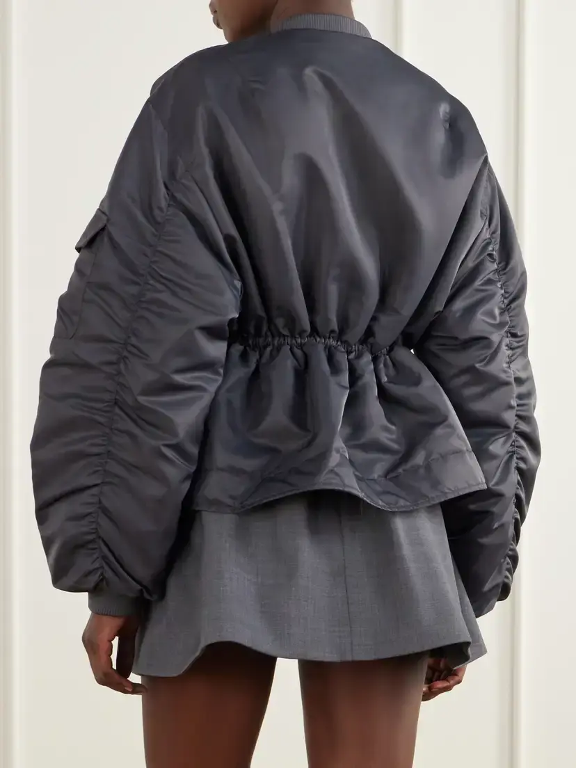 Cecilie Bahnsen Birdie Embellished Padded Shell Bomber Jacket | Thumbnail 3 Cecilie Bahnsen Birdie Embellished Padded Shell Bomber Jacket | Thumbnail 3