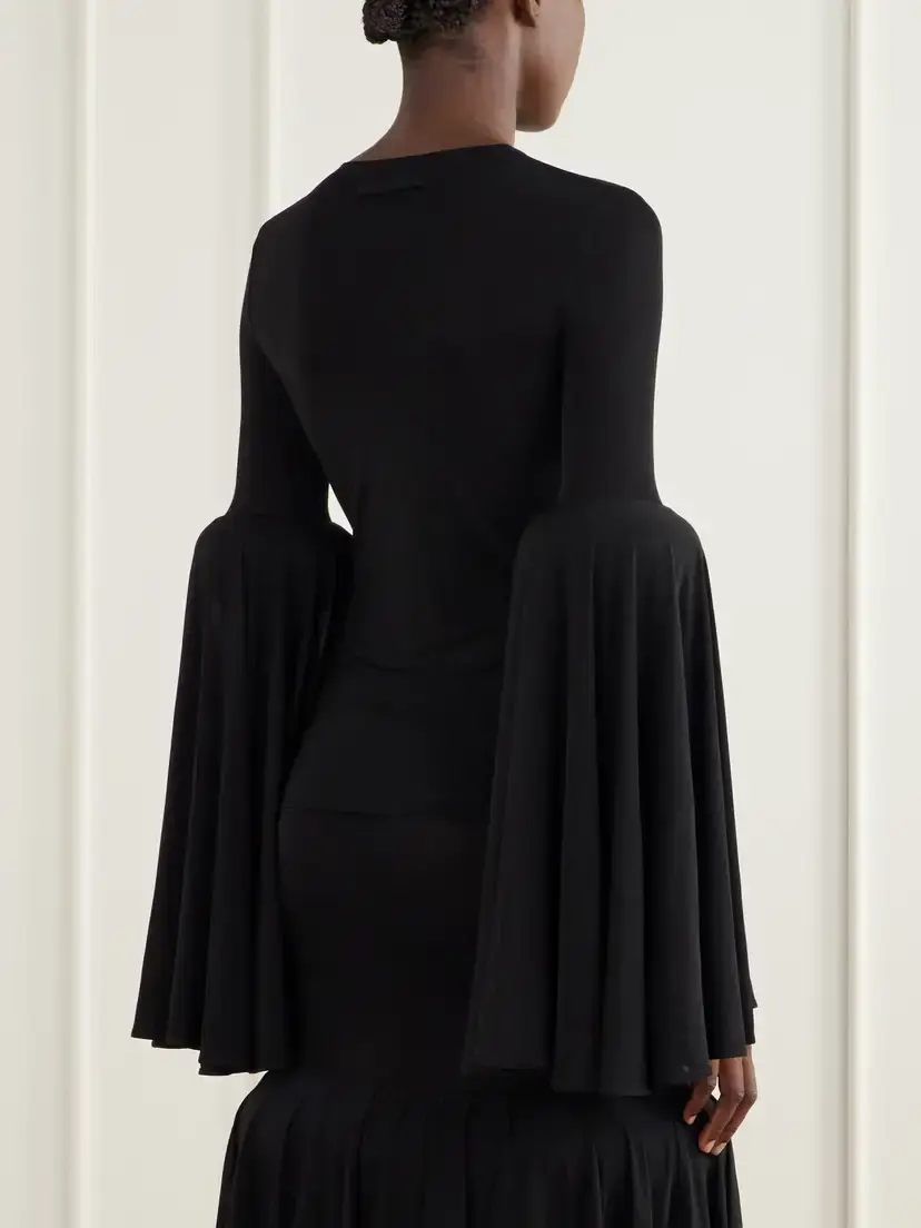 Jean Paul Gaultier Gathered Jersey Blouse | Thumbnail 4 Jean Paul Gaultier Gathered Jersey Blouse | Thumbnail 4