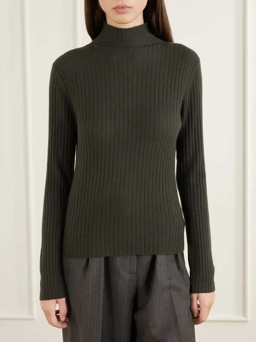Arch4 Ariana Ribbed Organic Cashmere Turtleneck Sweater | Thumbnail 3 Arch4 Ariana Ribbed Organic Cashmere Turtleneck Sweater | Thumbnail 3