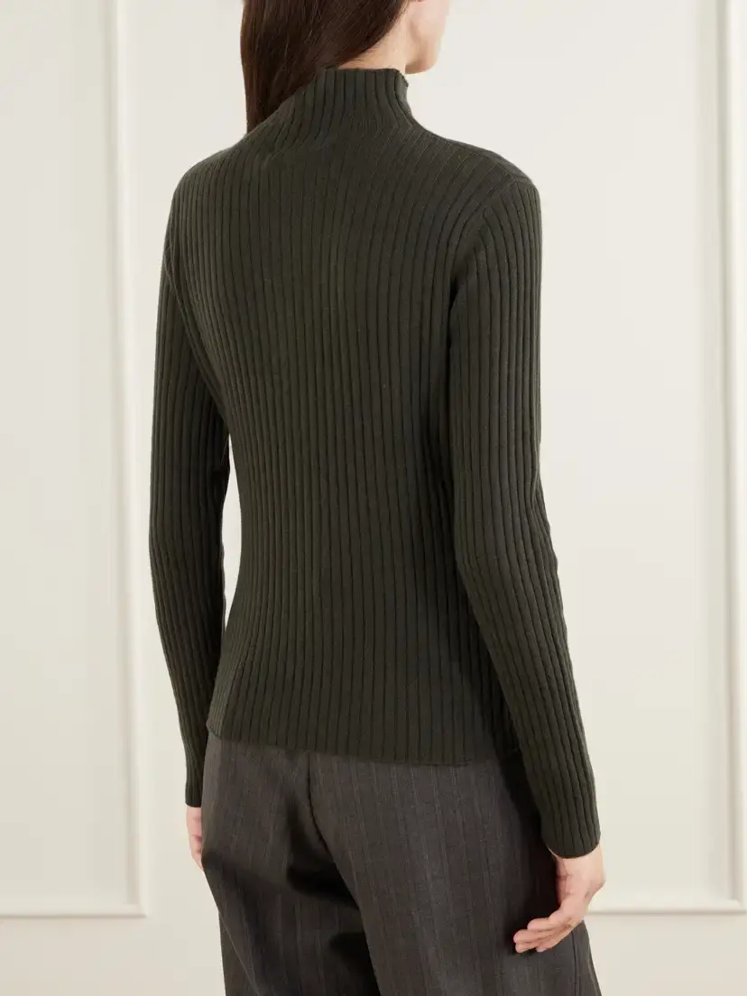 Arch4 Ariana Ribbed Organic Cashmere Turtleneck Sweater | Thumbnail 4 Arch4 Ariana Ribbed Organic Cashmere Turtleneck Sweater | Thumbnail 4