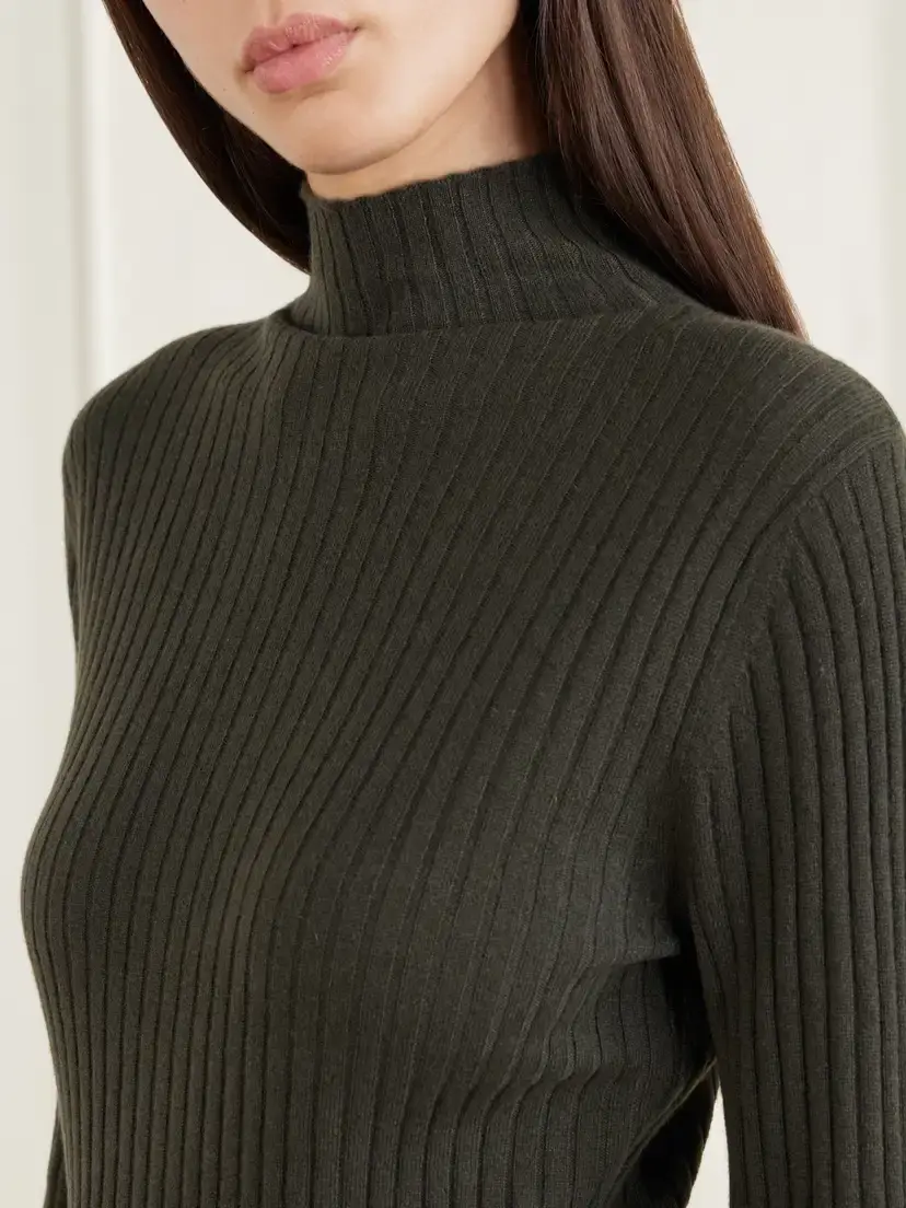 Arch4 Ariana Ribbed Organic Cashmere Turtleneck Sweater | Thumbnail 5 Arch4 Ariana Ribbed Organic Cashmere Turtleneck Sweater | Thumbnail 5
