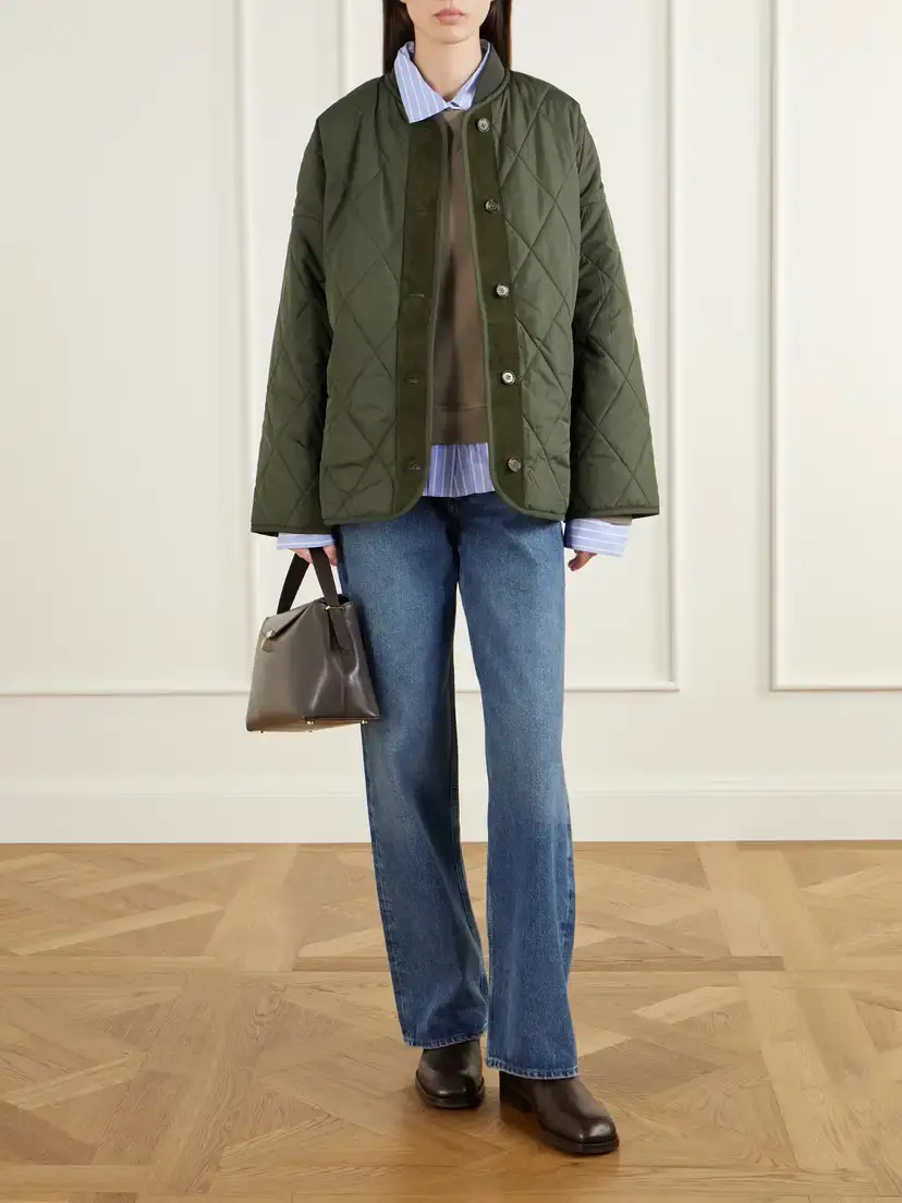 Barbour Abercorn Corduroy-trimmed Shell Quilted Jacket | Thumbnail 2 Barbour Abercorn Corduroy-trimmed Shell Quilted Jacket | Thumbnail 2