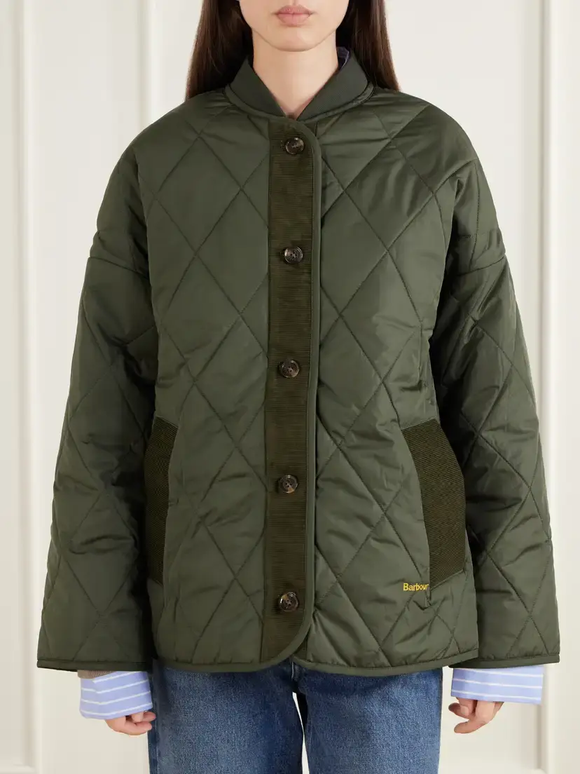 Barbour Abercorn Corduroy-trimmed Shell Quilted Jacket | Thumbnail 3 Barbour Abercorn Corduroy-trimmed Shell Quilted Jacket | Thumbnail 3