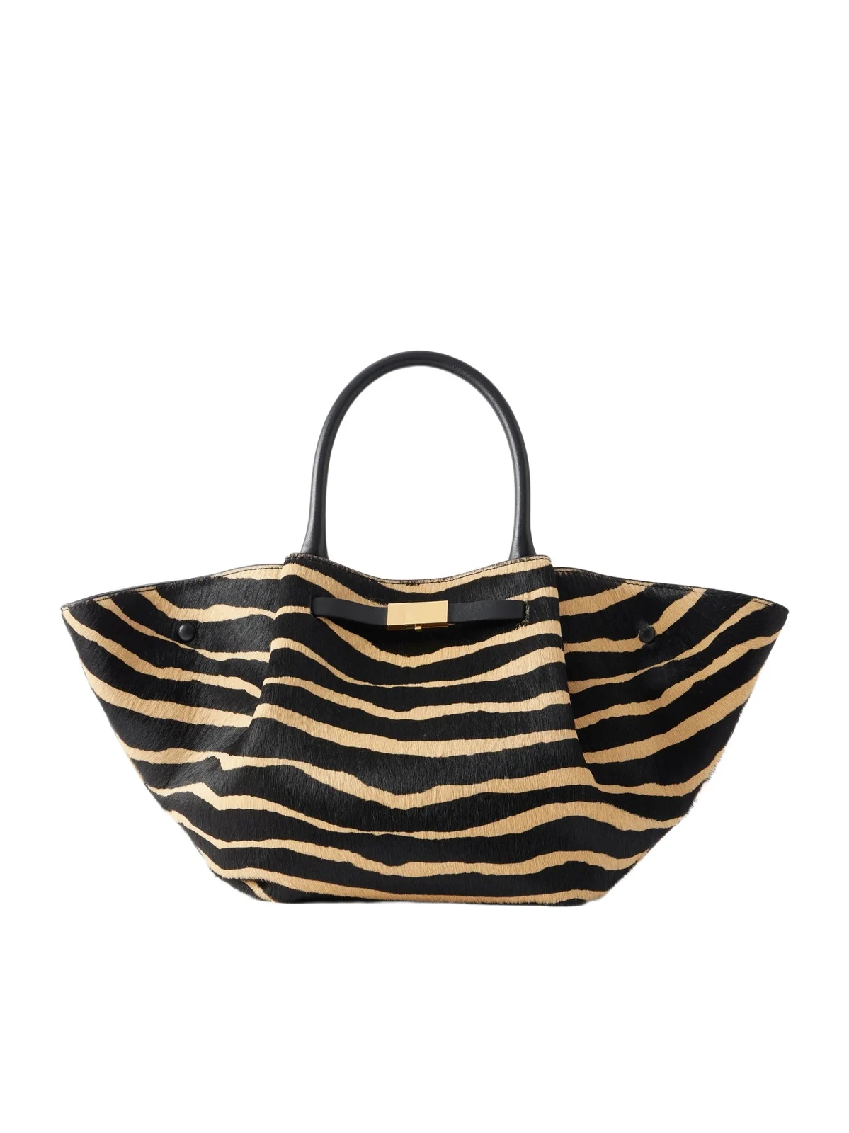 DeMellier The Midi New York Zebra-print Calf-hair Tote