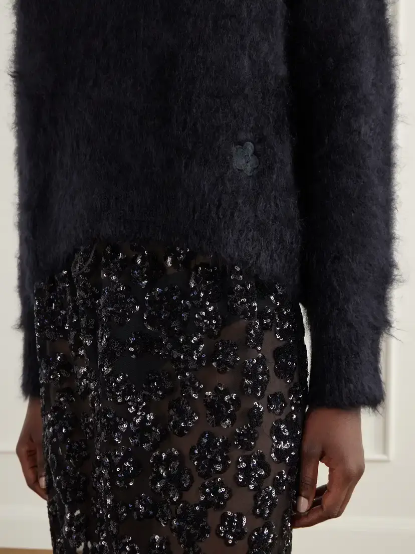 Cecilie Bahnsen Firall Brushed Mohair And Silk-blend Sweater - Black | Thumbnail 5 Cecilie Bahnsen Firall Brushed Mohair And Silk-blend Sweater - Black | Thumbnail 5