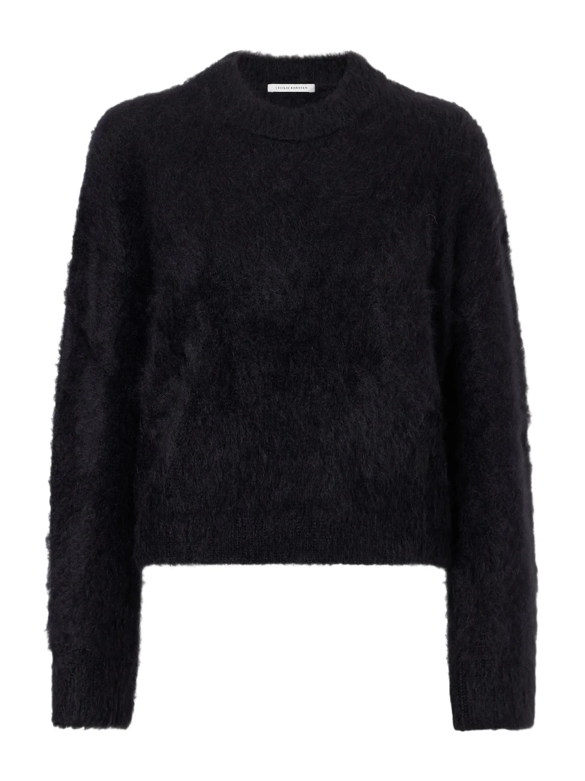 Cecilie Bahnsen Firall Brushed Mohair And Silk-blend Sweater - Black