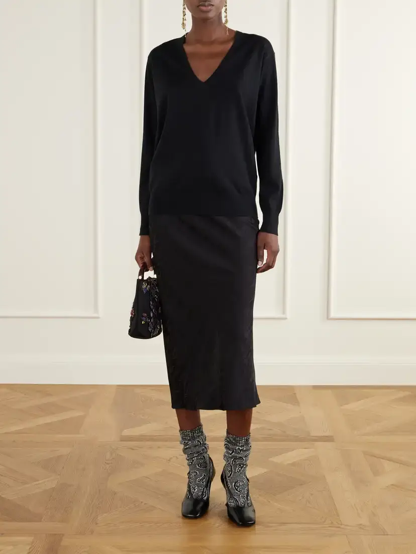 Dries Van Noten Ribbed Merino Wool Sweater | Thumbnail 2 Dries Van Noten Ribbed Merino Wool Sweater | Thumbnail 2