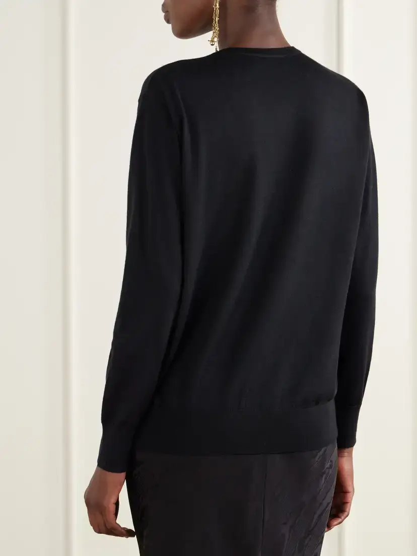 Dries Van Noten Ribbed Merino Wool Sweater | Thumbnail 3 Dries Van Noten Ribbed Merino Wool Sweater | Thumbnail 3