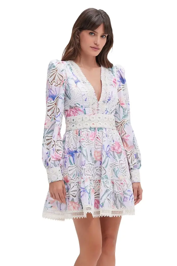 PatBo AMARYLLIS EMBROIDERED MINI DRESS
