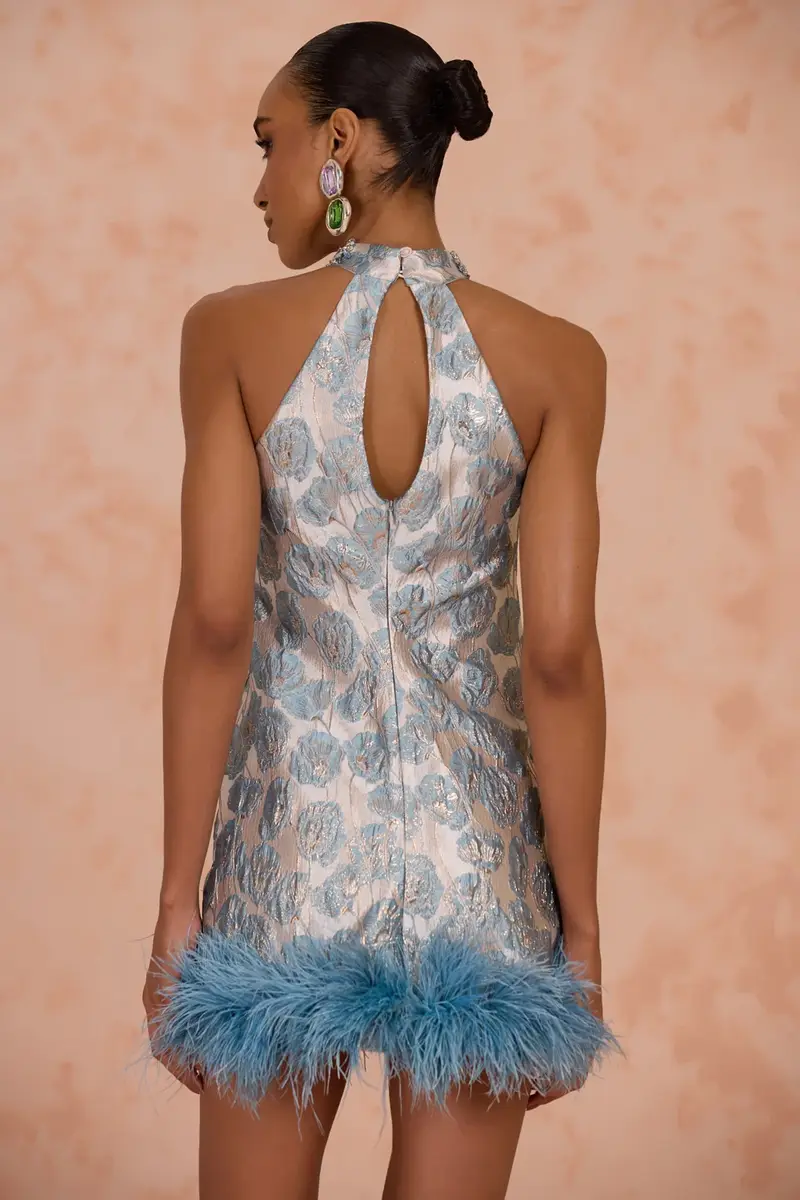 PatBo LUMA JACQUARD FEATHER MINI DRESS | Thumbnail 2 PatBo LUMA JACQUARD FEATHER MINI DRESS | Thumbnail 2