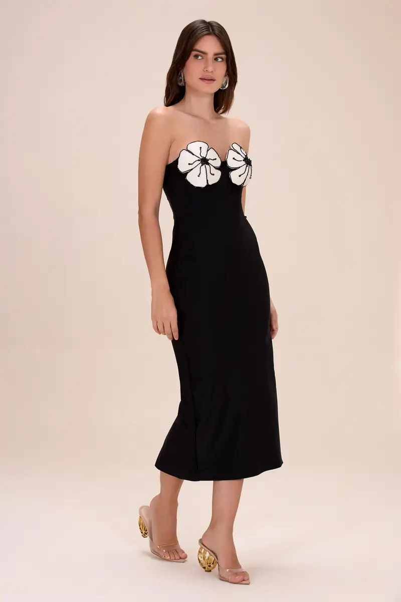 PatBo MIDNIGHT BLOOM EMBROIDERED FLORAL MIDI DRESS | Thumbnail 3 PatBo MIDNIGHT BLOOM EMBROIDERED FLORAL MIDI DRESS | Thumbnail 3