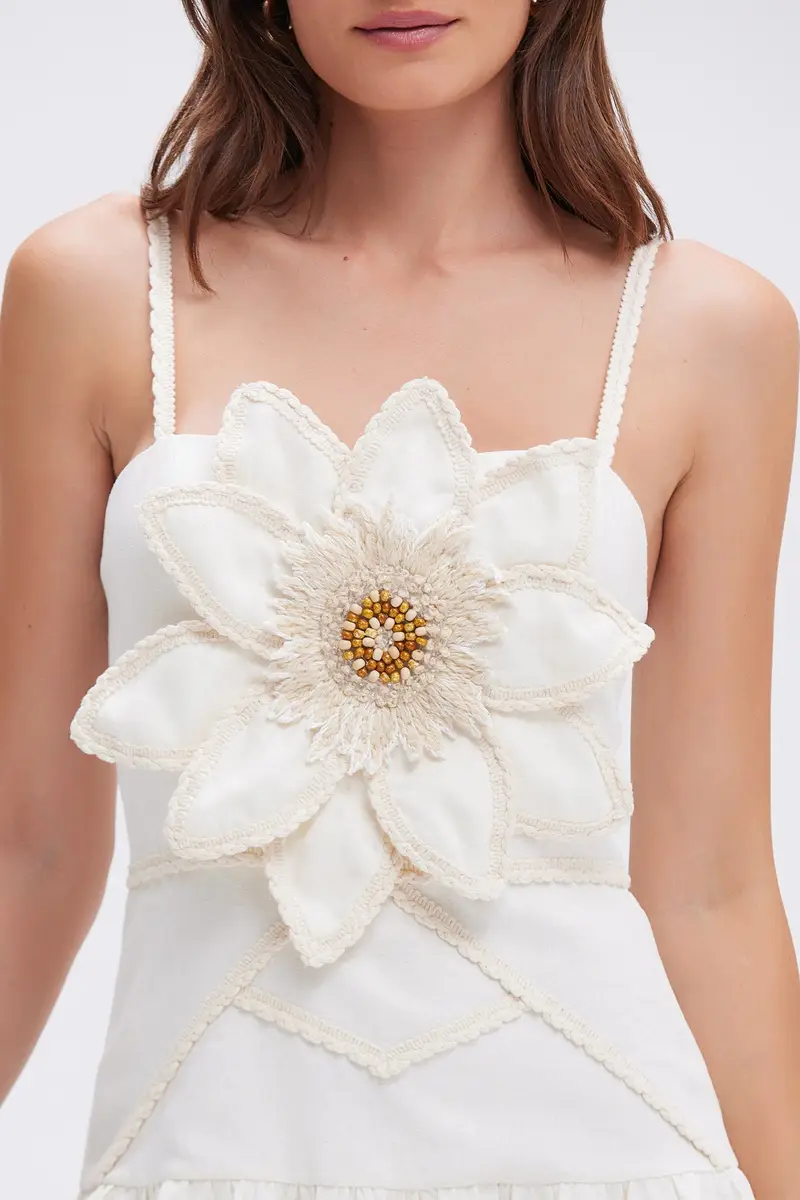 PatBo TROPIC LINEN FLOWER MINI DRESS | Thumbnail 2 PatBo TROPIC LINEN FLOWER MINI DRESS | Thumbnail 2