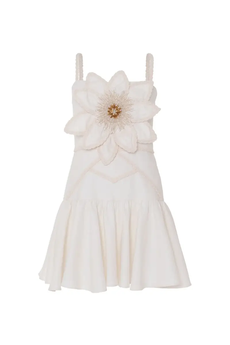 PatBo TROPIC LINEN FLOWER MINI DRESS | Thumbnail 3 PatBo TROPIC LINEN FLOWER MINI DRESS | Thumbnail 3