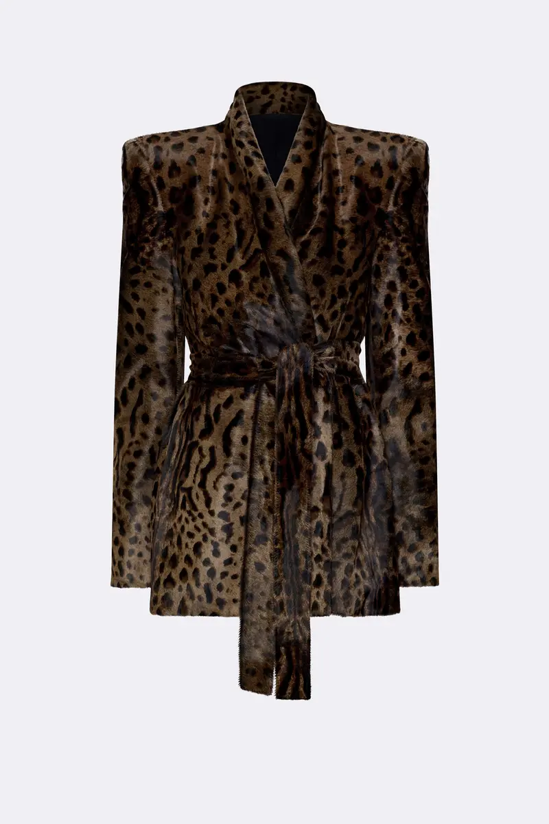 Lapointe Calf Hair Belted Jacket | Thumbnail 4 Lapointe Calf Hair Belted Jacket | Thumbnail 4