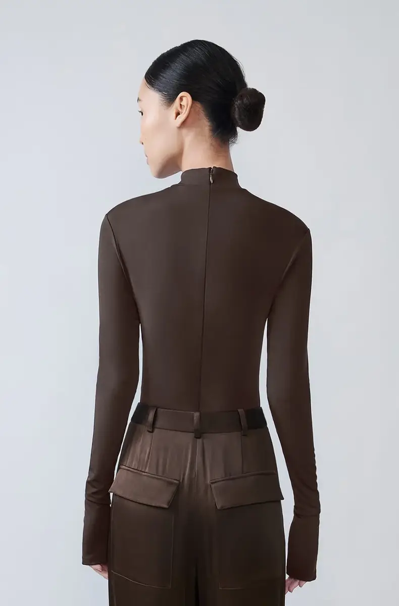 Lapointe Jersey Mock Neck Bodysuit | Thumbnail 2