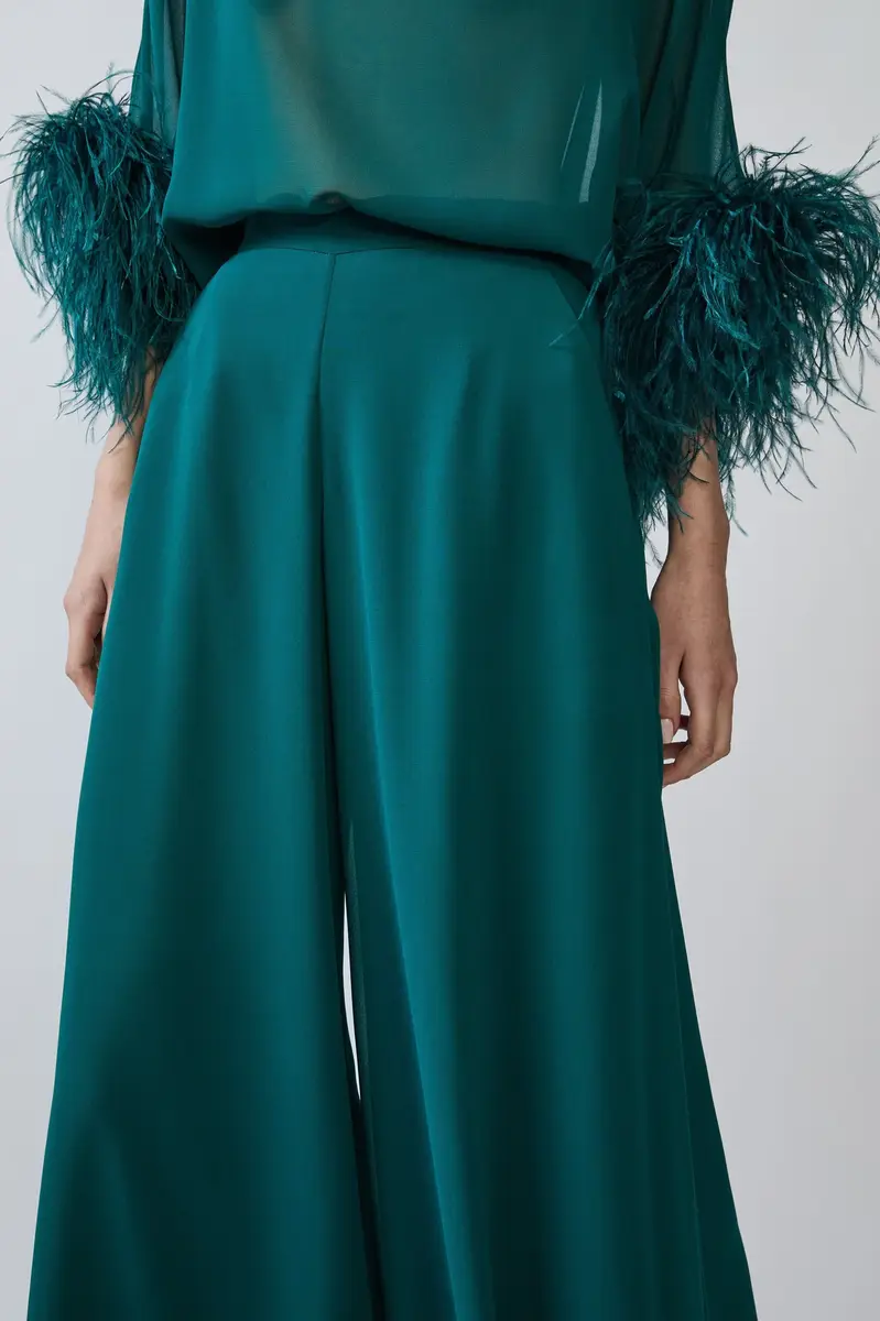 Lapointe Lightweight Georgette Wide Leg Pant | Thumbnail 3 Lapointe Lightweight Georgette Wide Leg Pant | Thumbnail 3