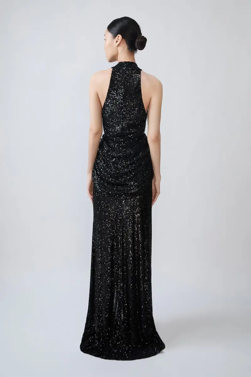 Lapointe Mini Stretch Sequin Draped Waist Skirt | Thumbnail 2 Lapointe Mini Stretch Sequin Draped Waist Skirt | Thumbnail 2