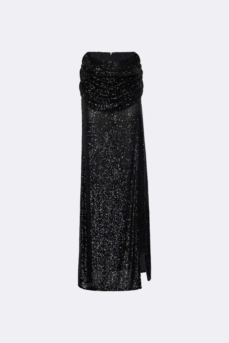 Lapointe Mini Stretch Sequin Draped Waist Skirt | Thumbnail 4 Lapointe Mini Stretch Sequin Draped Waist Skirt | Thumbnail 4