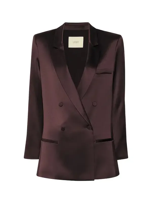 Satin Double Breasted Blazer