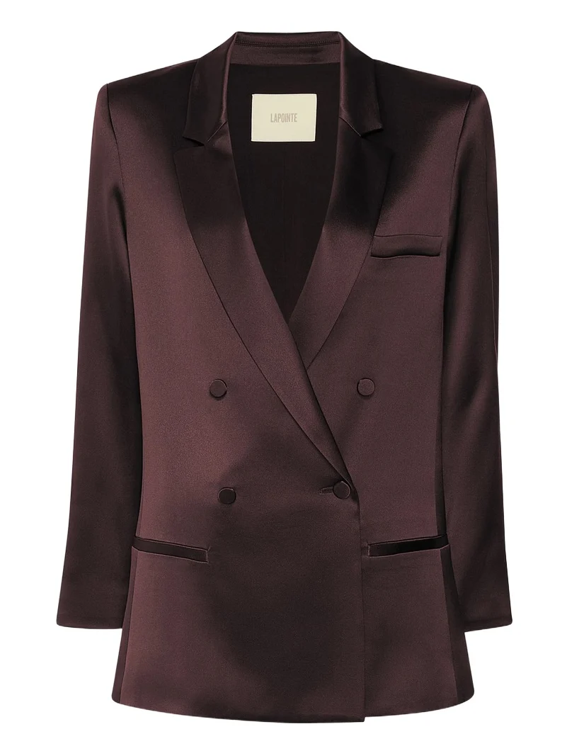 Satin Double Breasted Blazer Satin Double Breasted Blazer
