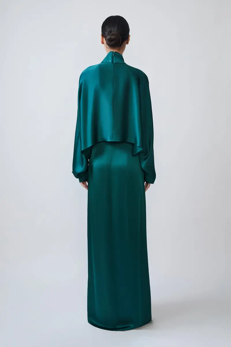 Lapointe Satin Wrap Maxi Skirt | Thumbnail 2