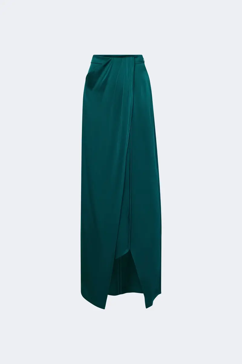 Lapointe Satin Wrap Maxi Skirt | Thumbnail 4
