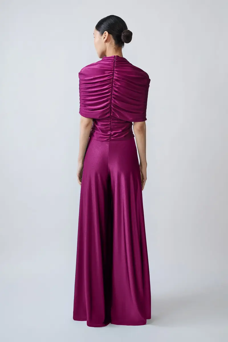 Lapointe Shine Jersey Wide Leg Pant | Thumbnail 2 Lapointe Shine Jersey Wide Leg Pant | Thumbnail 2