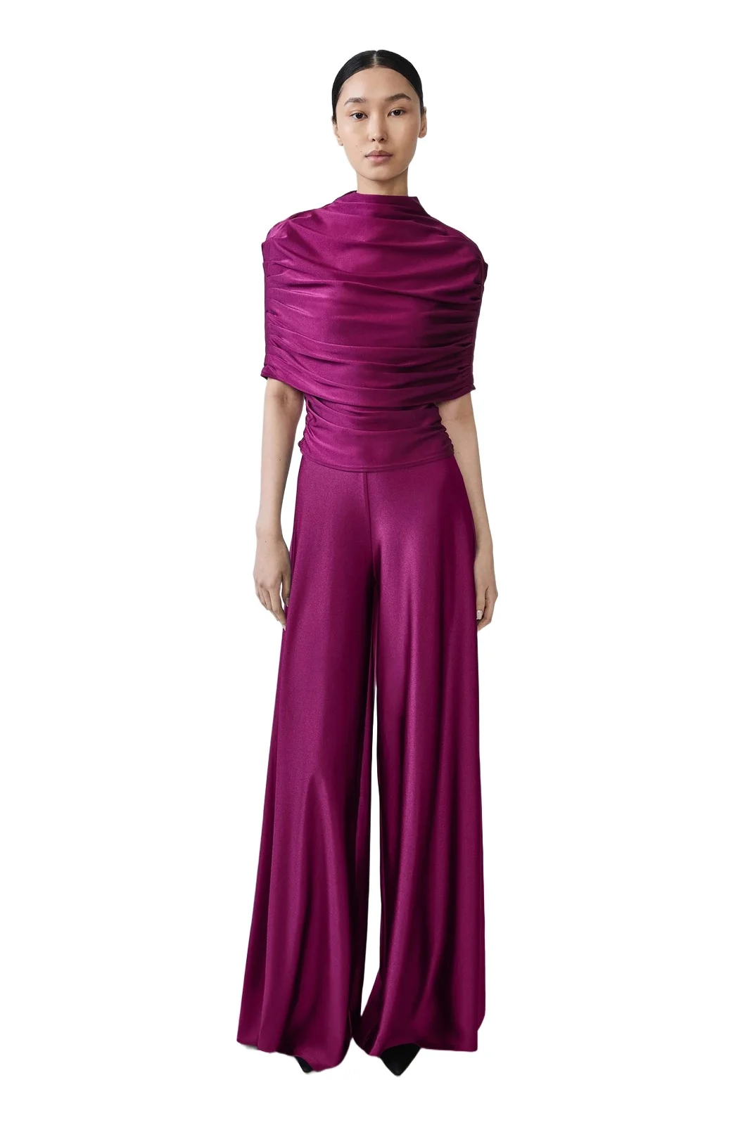 Lapointe Shine Jersey Wide Leg Pant