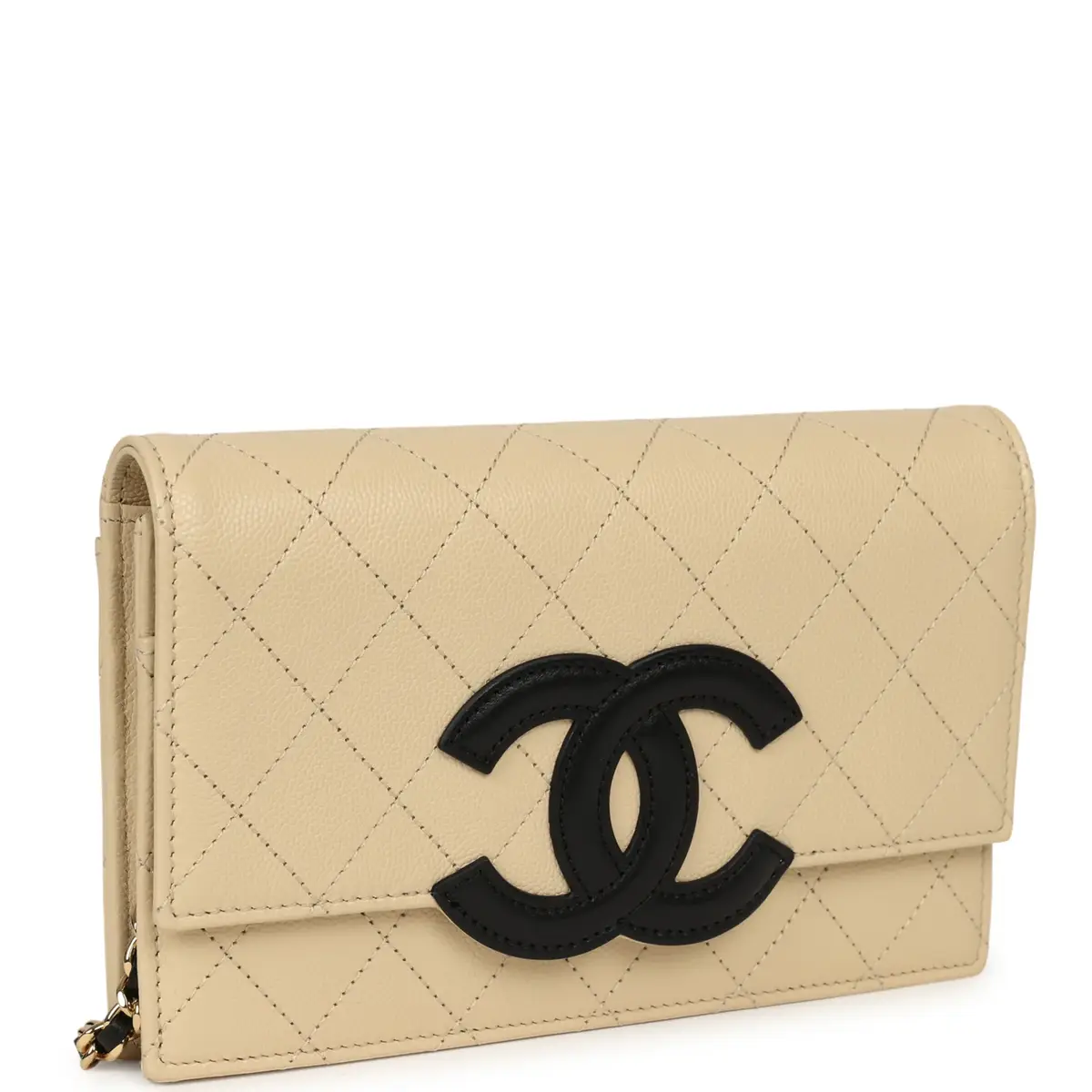 Chanel Chanel "Neo Filigree" Wallet on Chain WOC Beige, Black Grained Calfskin Gold Hardware | Thumbnail 2 Chanel Chanel "Neo Filigree" Wallet on Chain WOC Beige, Black Grained Calfskin Gold Hardware | Thumbnail 2